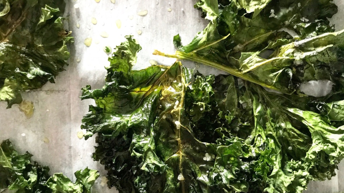 kale and walnuts