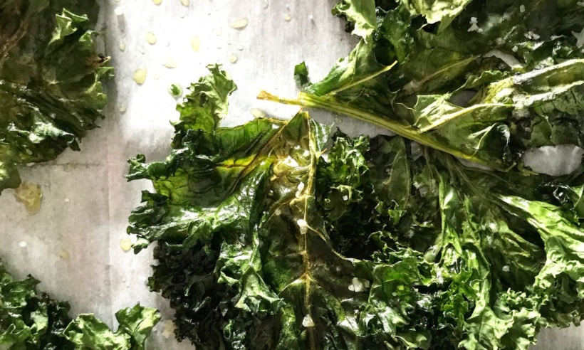 kale and walnuts