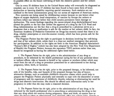 Pregnant Patients Bill of Rights